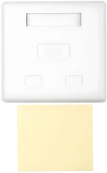 Розетка Hyperline SB1-2-8P8C-C6-SH-WHRJ45 2 кат.6 FTP бел. (упак.:1шт)