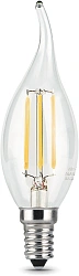 Лампа светодиодная Gauss Filament 7Вт цок.:E14 свеча 220B св.свеч.бел.теп. CF35 (упак.:10шт) (104801107)