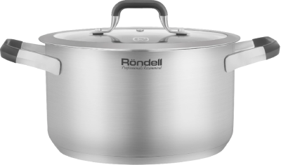 Кастрюля Rondell Stolz RDS-1753 3.2л. d=20см (с крышкой) стальной