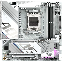 Материнская плата Gigabyte X870M AORUS ELITE WIFI7 ICE Socket AM5 AMD X870 4xDDR5 mATX AC`97 8ch(7.1) 2.5Gg RAID+HDMI