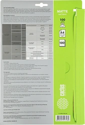 Фотобумага Cactus CS-MA4100100 A4/100г/м2/100л./белый матовое для струйной печати