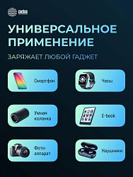 Мобильный аккумулятор Cactus CS-PBFSUA-10000 10000mAh 22.5W 4.5A USB-C беспров.зар. черный