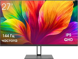 Монитор Digma Pro 27" Motion L черный IPS LED 5ms 16:9 HDMI M/M матовая HAS 350cd 178гр/178гр 2160x1440 144Hz G-Sync FreeSync DP QHD USB 3.85кг