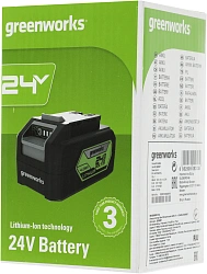 Батарея аккумуляторная Greenworks G24B4 24В 4Ач Li-Ion (2926807)