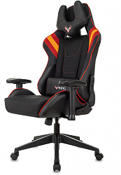 Кресло игровое Zombie VIKING 4 AERO черный/красный ткань/эко.кожа с подголов. крестов. пластик