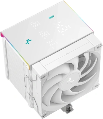 Устройство охлаждения(кулер) Deepcool AK500 Digital Pro ARGB Soc-AM5/AM4/1200/1700/1851 белый 4-pin 25dB Al+Cu LCD 240W 1346gr Ret (R-AK500-WHAPMN-G)