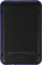 Жесткий диск Silicon Power USB3.0 2TB SP020TBPHD62SS3B Armor A62 2.5" синий