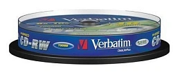 Диск CD-RW Verbatim 700Mb 12x Cake Box (10шт) (43480)
