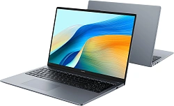 Ноутбук Huawei MateBook D 16 MCLG-X Core i7 13700K 16Gb SSD1Tb Intel UHD Graphics 770 16" IPS (1920x1200) без ОС grey space WiFi BT Cam (53014HYK)
