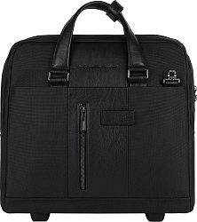 Сумка дорожная Piquadro BRIEF2 (BV4729BR2/N) 40x36x16см 24л. 2.468кг. нейлон/натур.кожа черный