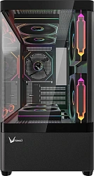Корпус Formula Crystal U1M Cosmic черный без БП mATX 1xUSB3.0 audio bott PSU