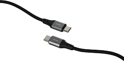 Кабель Hoco Spear X86 TYPE-C TO TYPE-C USB Type-C (m)-USB Type-C (m) 1м черный коробка