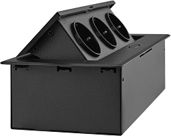 Розетка Cactus CS-SOCKET-EU3-BK для столешницы 26.5x11.8x6.5см черный