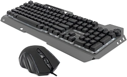 Клавиатура + мышь Оклик 700GMK клав:черный мышь:черный USB Multimedia LED (1533156)