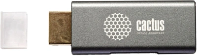 Переходник аудио-видео Cactus CS-HDMI-DP-ADR HDMI (m)/DisplayPort (f) позолоч.конт. серый