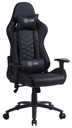 Кресло игровое Cactus CS-CHR-0099BL с RGB подсветкой черный экокожа с подголов. крестов. сталь