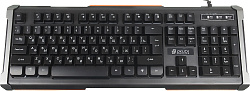 Клавиатура Оклик 717G BLACK DEATH черный/оранжевый USB Multimedia for gamer LED (476395)