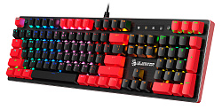 Клавиатура A4Tech B820N черный/красный USB for gamer LED (B820N ( BLACK + RED)) кабель 1.8м