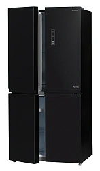 Холодильник Hyundai CM5005F 3-хкамерн. черное стекло инвертер