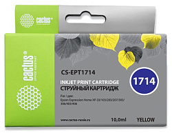 Картридж струйный Cactus CS-EPT1714 17XL желтый (10мл) для Epson XP-33/103/203/207/303/306/403/406 с чипом