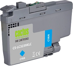 Картридж струйный Cactus CS-LC3239XLC голубой (52мл) для Brother HL-J6000DW/J6100DW с чипом
