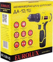 Дрель-шуруповерт Eurolux ДА-12/1Li аккум. патрон:быстрозажимной (72/14/37)