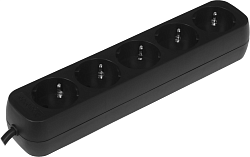 Сетевой удлинитель Defender M518 1.8м (5 розеток) черный (коробка)