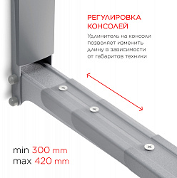 Кронштейн для СВЧ Holder MWS-2003 металлик макс.40кг настенный фиксированный