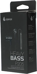 Гарнитура внутриканальные Edifier P205 1.2м черный проводные в ушной раковине