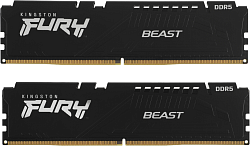Память DDR5 2x16GB 6400MHz Kingston KF564C32BBEK2-32 Fury Beast RTL Gaming PC5-51200 CL32 DIMM 288-pin 1.4В kit single rank с радиатором Ret