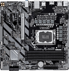 Материнская плата Gigabyte B860M D3W Soc-1851 Intel B860 4xDDR5 mATX AC`97 8ch(7.1) GbLAN RAID+HDMI+DP