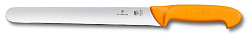 Нож кухонный Victorinox Swibo (5.8441.25) стальной для нарезки ломтиками лезв.250мм прямая заточка оранжевый