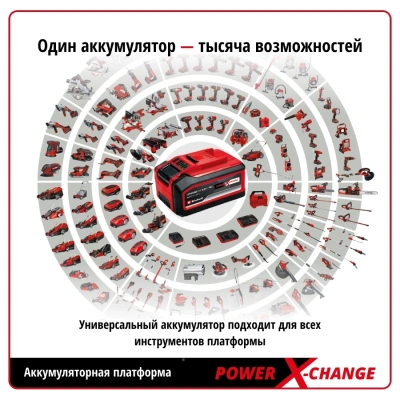 Батарея аккумуляторная Einhell PXC 18В 5,2 Ач Plus 18В 5.2Ач Li-Ion (4511437)