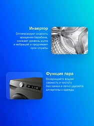 Стиральная машина Samsung WW70AG6S23ANLP класс: A загр.фронтальная макс.:7кг серый инвертор