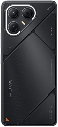 Смартфон Tecno Pova 7 5G 128Gb 8Gb черный моноблок 3G 4G 2Sim 6.78" 1080x2460 Android 15 50Mpix 802.11 a/b/g/n/ac/ax NFC GPS GSM900/1800 Protect microSD max1024Gb