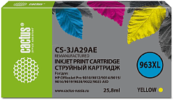 Картридж струйный Cactus CS-3JA29AE 963XL желт.пигм. (25.8мл) для HP OfficeJet Pro 9010/9010e/9012/9014/9015/9016/9019 с чипом