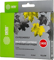 Картридж струйный Cactus CS-PGI2400XLY PGI-2400XLY желт.пигм. (20.4мл) для Canon MAXIFY iB4040/ МВ5040/ МВ5340 с чипом