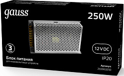 Блок питания Gauss 202003250 встраив. для лен.светод. черный