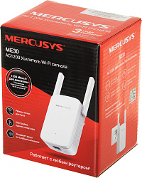 Повторитель беспроводного сигнала Mercusys ME30 AC1200 10/100BASE-TX белый