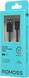 Кабель Romoss CB3038 6958377525951 ver2.0 USB (m)-USB Type-C (m) 1.2м черный