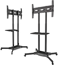 Подставка для телевизора Onkron TS1351 черный 32"-65" макс.50кг напольный мобильный