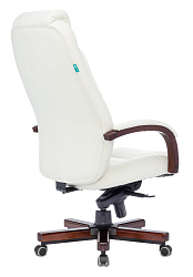 Кресло руководителя Бюрократ T-9923WALNUT слоновая кость кожа крестов. металл/дерево
