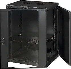 Шкаф коммутационный Lanmaster Next (TWT-CBWNG-9U-6X4-BK) настенный 9U 550x450мм пер.дв.стекл 60кг черный 15.5кг 494мм