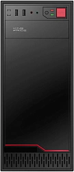 Корпус KingPrice KPCC-MD201 черный без БП ATX 1x80mm 4x120mm 2xUSB2.0 audio