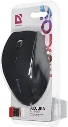Мышь Defender Accura MM-365 черный оптическая 1600dpi беспров. USB 5but (52365)