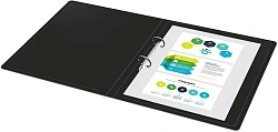 Папка на 2-х кольцах Silwerhof Eco SE-0420/2RBLK A4 пластик 0.5мм кор.30мм черный