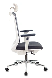 Кресло руководителя Бюрократ MC-W612N-H темно-серый TW-04 38-417 сетка/ткань с подголов. крестов. металл хром пластик белый
