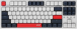 Клавиатура Acer OKW305 механическая белый USB Multimedia for gamer LED (ZL.KBDCC.01W)