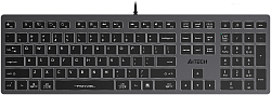 Клавиатура A4Tech Fstyler FX60H серый USB slim LED (FX60H GREY/WHITE)