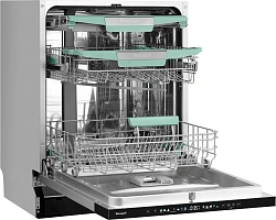 Посудомоечная машина встраив. Weissgauff BDW 6140 Ultra Real Autoopen Infolight полноразмерная